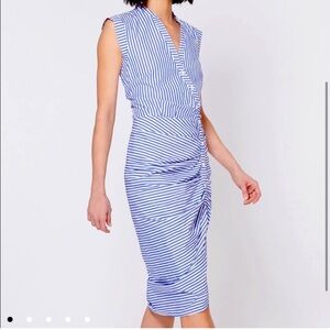 Veronica Beard Ruched Shirtdress. Size 4, new without tags.